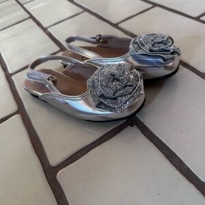 Silver Floral Women's Shoes